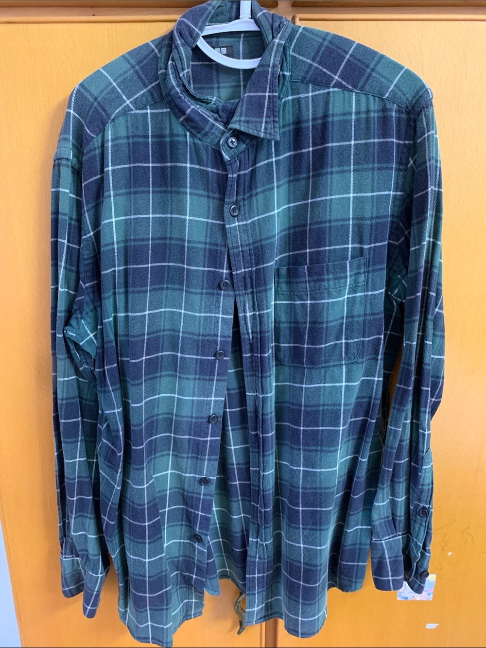 Green Plaid Men's Button-Up Shirt
